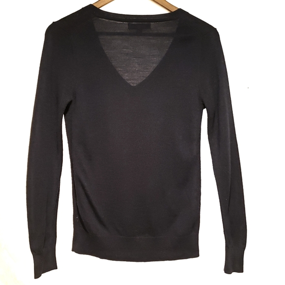 Banana Republic Navy Blue Merino Wool Vneck Sweaters - Picture 2 of 4